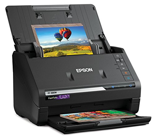 EPSON FastFoto FF-680W Wireless High-speed Photo and Document Scanning System (Renewed) , Black