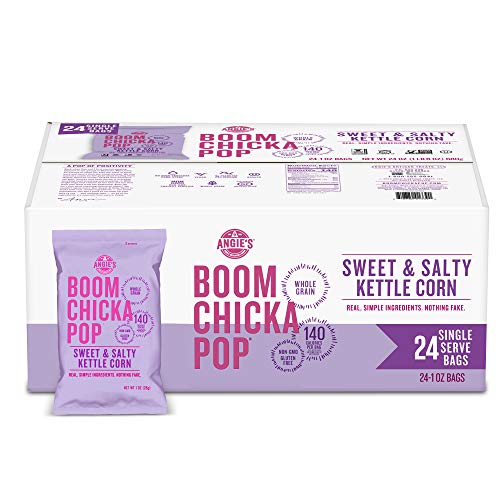 Angie's BOOMCHICKAPOP Sweet & Salty Kettle Corn Popcorn, 1 oz. (Pack of 24)