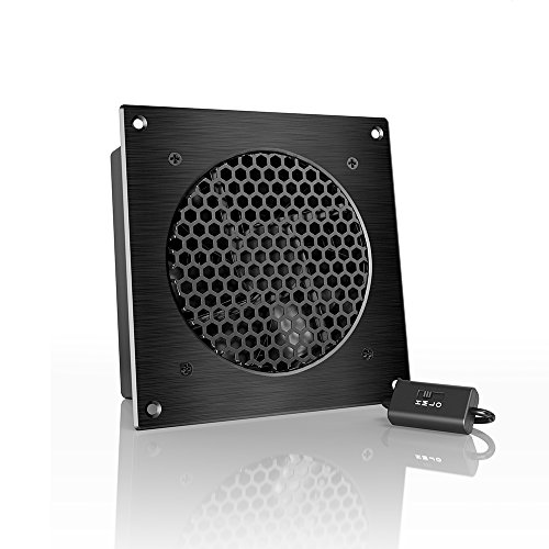 AC Infinity AIRPLATE S3, Quiet Cooling Fan System 6' with Speed Control, for Home Theater AV Cabinets