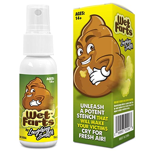 Laughing Smith - Wet Farts - Potent Stink Spray - Extra Strong Stink - Hilarious Gag Gifts & Pranks for Adults or Kids - Prank Stink Stuff - Non Toxic - Smells Like Really 'Bad' Gas