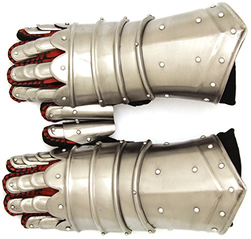 Medieval Warrior Brand Metal Gothic Knight Style Gauntlets Wearable Real Armor Gloves.