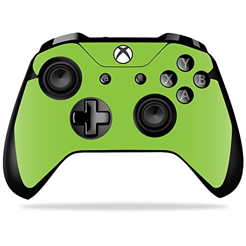 MightySkins Skin Compatible with Microsoft Xbox One X Controller - Solid Lime Green | Protective, Durable, and Unique Vinyl wrap Cover | Easy to Apply, Remove, and Change Styles | Made in The USA