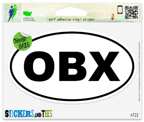 Outer Banks OBX Oval Vinyl Car Bumper Window Sticker 3' x 2'