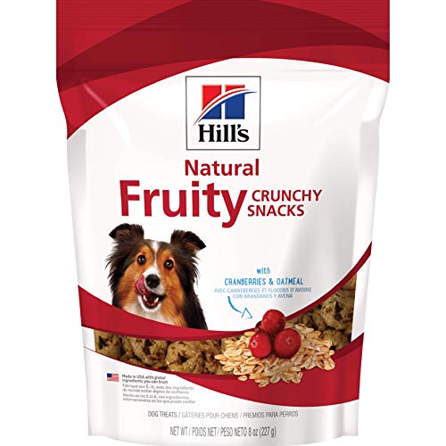 Hill's Dog Treats Crunchy Fruity Snacks with Cranberries & Oatmeal, Healthy Dog Snacks, 8 oz. Bag