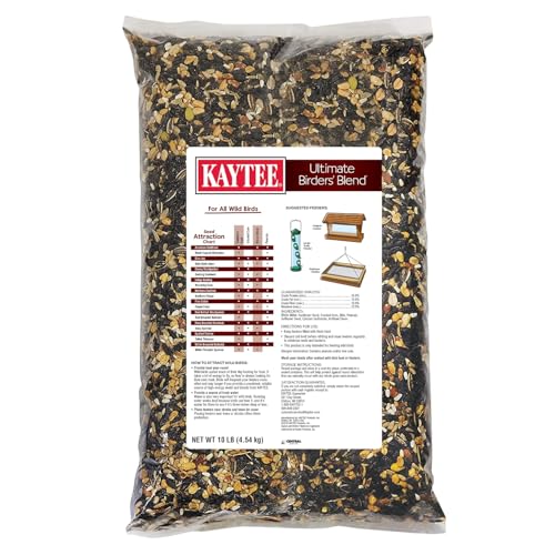 Kaytee Wild Bird Ultimate Birder's Blend Food Seed For Grosbeaks, Cardinals, Nuthatches, Woodpeckers & Other Wild Birds, 10 Pound