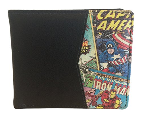 BB Designs, Marvel Retro Comics, Bifold Wallet with Printed Details, Vintage Comic Men's Wallet