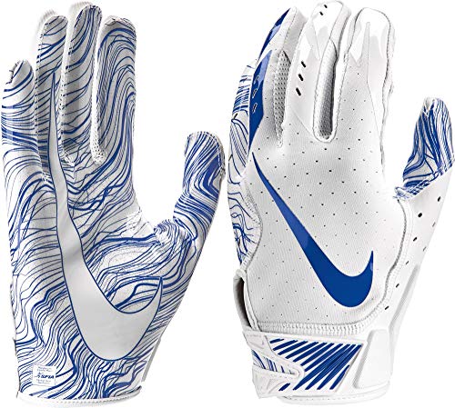 NIKE Adult Vapor Jet 5.0 Receiver Gloves 2018 (XL, White/Royal)