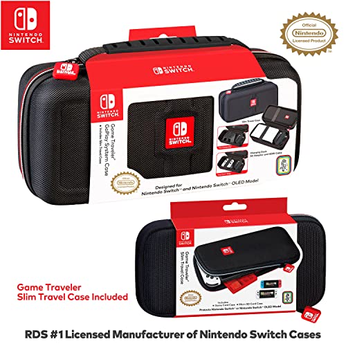 Game Traveler Nintendo Switch Go Play System Case - Switch Case for Switch OLED, or Switch, 2 Cases-In-One, Allows You To Travel With Your Full System or Just the Slim Switch Case, Licensed by Nintendo