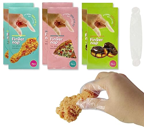 ADDY & PLUSY Disposable Finger Vinyl Gloves Easy and convenient hygienic finger gloves (30Pcs X 6)