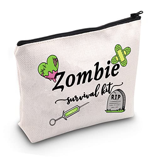 JXGZSO Zombie Lover Gift Zombie Survival Bag Zombie Face Makeup Pouch Bag Christmas gift (Zombie Face Makeup Pouch Bag)