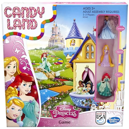 Hasbro Gaming Candy Land Disney Princess Edition Board Game, Preschool Games for 2 to 3 Players, Family Games for Kids Ages 3 and Up (Amazon Exclusive)