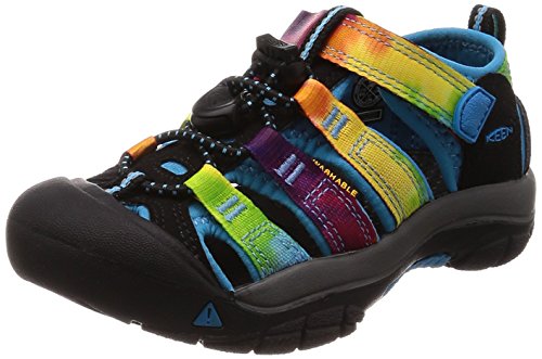 KEEN Unisex-Child Newport H2 Closed Toe Water Sandals, Rainbow Tie Dye, 8 Little Kid US