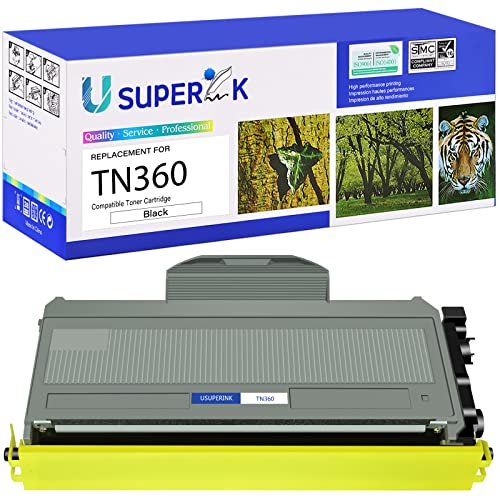 USUPERINK High Yield Compatible Toner Cartridge Replacement for Brother TN360 TN-360 TN330 TN-330 to use with HL-2170W HL-2140 DCP-7040 MFC-7840W MFC-7320 MFC-7340 MFC-7345N (Black, 1-Pack)