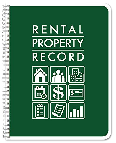 BookFactory Rental Property Record Book/Landlord Renter Record Keeping Log Book - Wire-O, 100 Pages, 8.5' x 11' (LOG-100-7CW(RentalProperty)-RX)