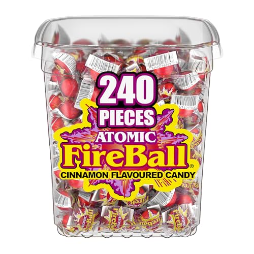 Wonka Atomic Fireball Jawbreakers , Cinnamon Flavor Individually Wrapped Candy, (240 Count)