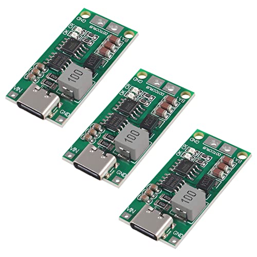 3pcs Type C BMS 2S 3S 4S 1A 2A 4A 18650 Lithium Battery Charger Board USB C Step-up Boost Module for Li-Po Polymer Power Bank(3pcs 3S 4A)