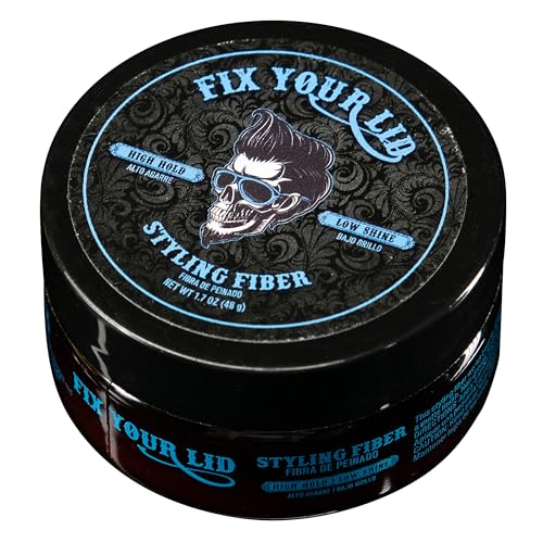 Fix Your Lid Styling Fiber for Men's Hair – High Hold and Low Shine with Matte Finish – Hair Fiber for all Mens Hair Types & Styles - Easy To Wash Out - 1.7 Oz