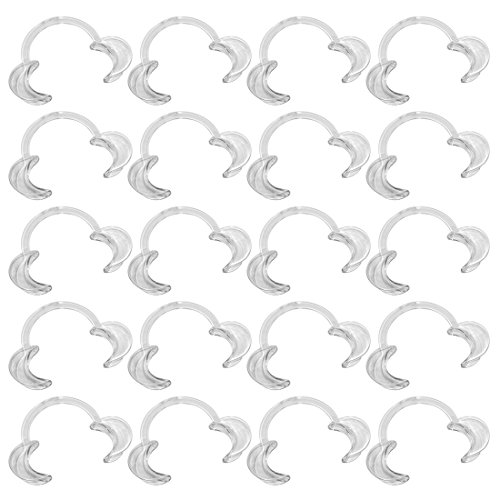 EZGO 20 Pieces (Size M) C-Shape Teeth Whitening Cheek Retractor, Disposable Dental Mouth Opener, Dental Lip Cheek Retractor for Mouthguard Challenge Game