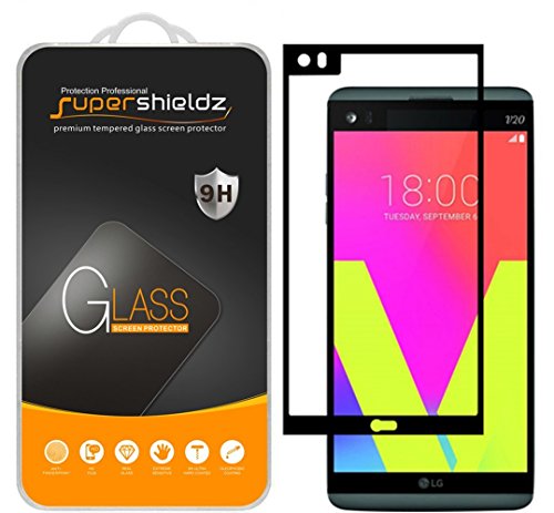 Supershieldz (2 Pack) Designed for LG V20 Tempered Glass Screen Protector, (Full Screen Coverage) Anti Scratch, Bubble Free (Black)