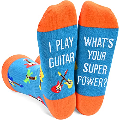 sockfun Novelty Socks Guitar Socks Guitar Gifts Gifts for Guitar Players Guitar Lovers Gifts for Men Teen Boys Girls, Music Socks Music Gifts