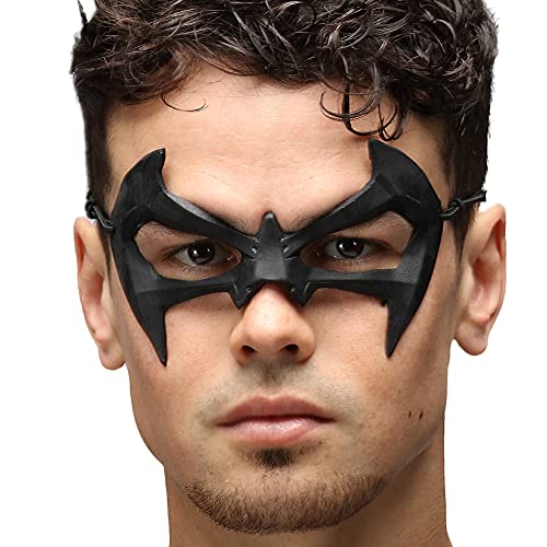 SIC HOODS Nightwing Mask Dick Grayson Cosplay Shirt Hoodie Jacket (Black)