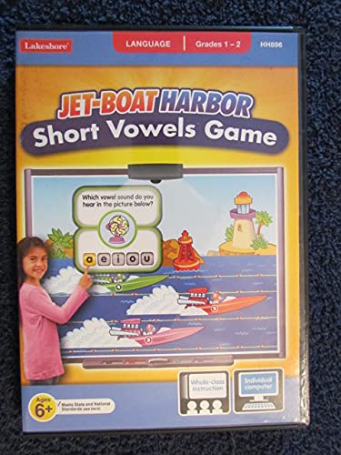 Lakeshore Jet-Boat Harbor, Short Vowels Game, Grades 1-2, Software