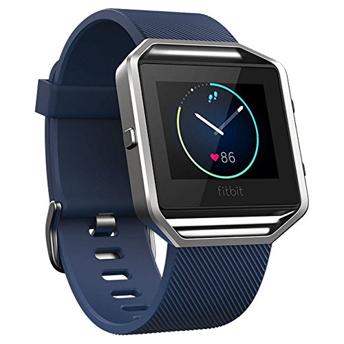 Fitbit Blaze Smart Fitness Watch, Blue, Silver, Small (5.5 - 6.7 inch) (US Version)