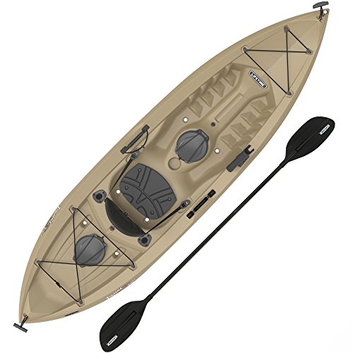 'Lifetime Muskie Angler Sit-On-Top Kayak with Paddle, Tan, 120''' (90508)