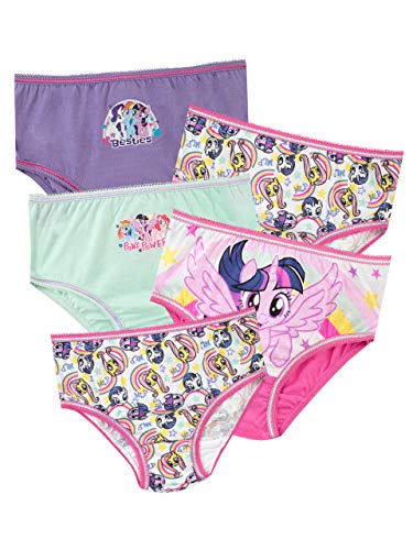 My Little Pony Girls' Unicorn Underwear Pack of 5 Size 5 Multicolored