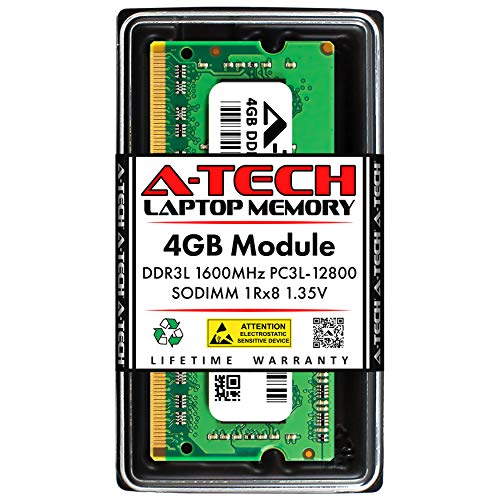 A-Tech 4GB RAM Replacement for Samsung M471B5173EB0-YK0 | DDR3/DDR3L 1600MHz PC3L-12800 1Rx8 1.35V SODIMM 204-Pin Memory Module