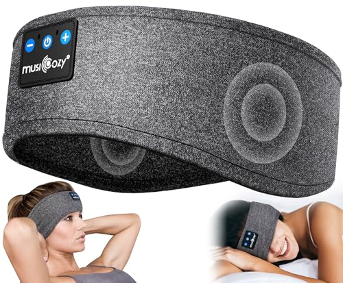 MUSICOZY Sleep Headphones Bluetooth Headband, 14 Hours Playtime Headband Headphones, Sports Sweat Resistant Headphones Headband with Hi-Fi Stereo for Workout Running
