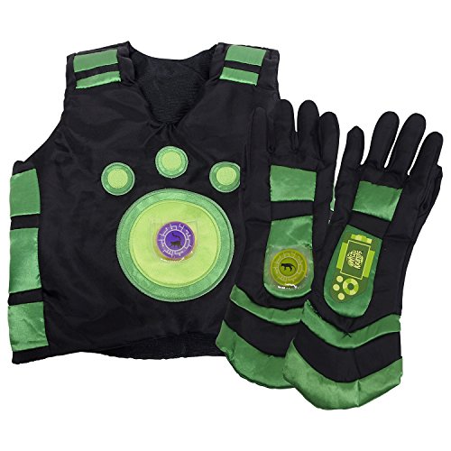 Wild Kratts Creature Power Suit, Chris (Size Large 6-8X) - Includes Vest, Gloves & 2 Power Discs for Halloween Costume, Pretend Play & Dress Up - Officially Licensed Toys- Gift for Kids Boys Girls
