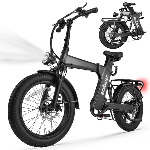 ACTBEST Folding Electric Bike for Adults - 750W Brushless Motor Ebike, 48V 15AH Removable Battery, Unique Z Shape Bicycle with 7 Speed, Foldable Fat Tire E-Bikes, ZCool