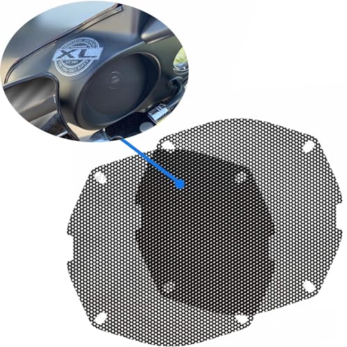 TDZ 1996-2013 Replacement Front Mesh Speaker Grill Cover panels Fits for Harley Touring Electra Glide FLHT Street Glide FLHX Ultra Limited (Black)