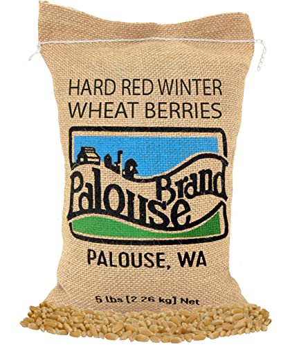 Hard Red Winter Wheat Berries | 5 LBS | Family Farmed in Washington State | Non-GMO Project Verified | 100% Non-Irradiated | Certified Kosher Parve | Field Traced | Burlap Bag