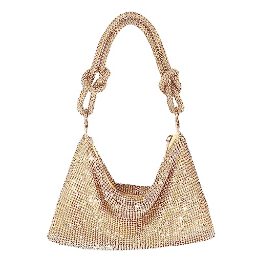 Rhinestone Purse Sparkly Evening bag Silver Clutch Purses for Women Evening, Cross Body Handbags for Party Prom Club Wedding