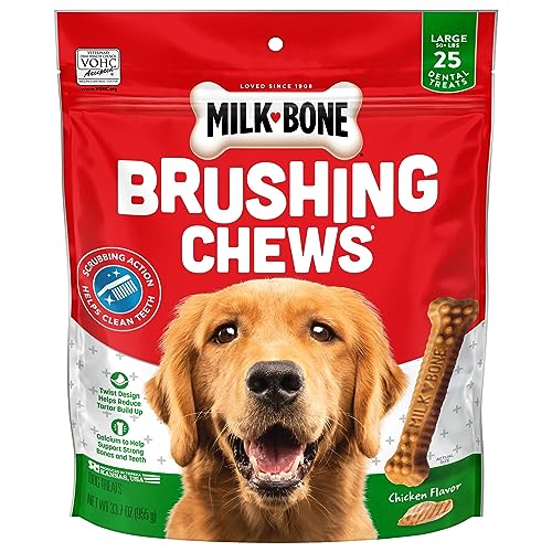 Milk-Bone Original Brushing Chews 25 Large Daily Dental Dog Treats