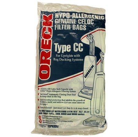 8 Genuine Oreck CCPK8DW Hypo-Allergenic Type CC Vacuum Bags for XL5 XL7 XL21