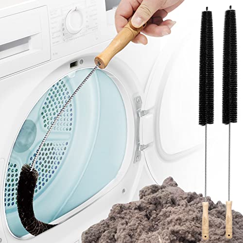 Holikme 2 Pack Dryer Vent Cleaner Kit Clothes Dryer Lint Brush Vent Trap Cleaner Home Essentials Long Flexible Vacuum Brush
