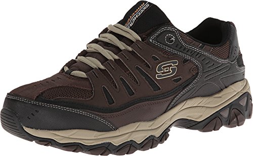 Skechers mens Afterburn M. Fit fashion sneakers, Brown/Taupe, 10 X-Wide US