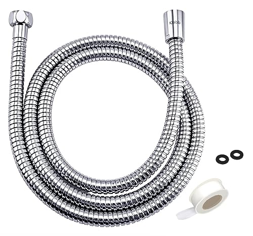 Klabb Shower Hose 96 inches Extra Long Shower Hose Extension Klabb Stainless Steel Shower Head Hose Extra Long Flexible and Durable with Brass Insert and Nut