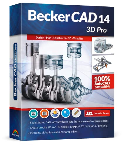 CAD software compatible with AutoCAD and Windows 11, 10, 8 – BeckerCAD 3D PRO for 3D printing, home design, architecture, engineering and more