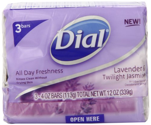 Dial Antibacterial Deodorant Soap Lavender & Twilight Jasmine - 3 CT