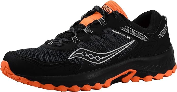 Saucony Men's Versafoam Excursion TR13 Black/Orange Running Shoe 9 M US