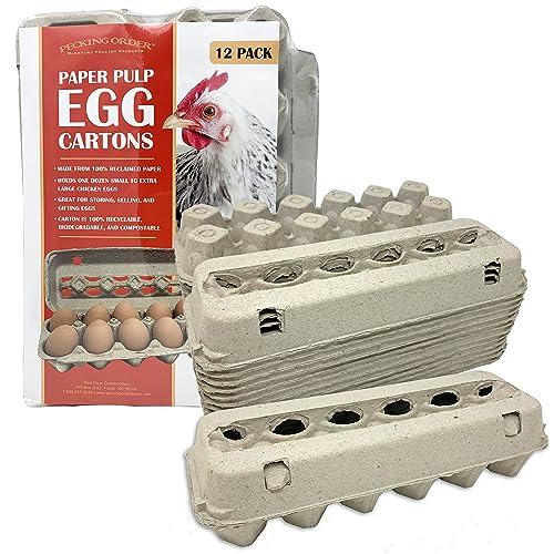 Pecking Order Paper Pulp Egg Cartons - 12 Pack