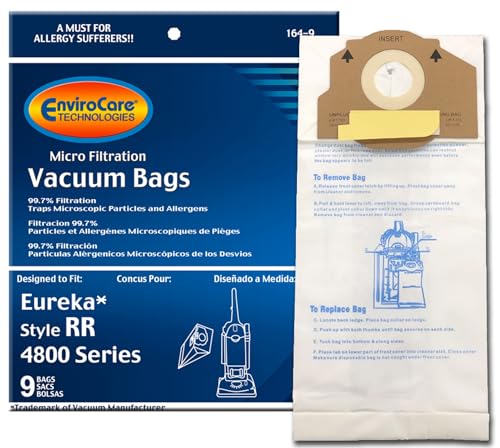 EnviroCare Replacement Micro Filtration Vacuum Bags made to fit Eureka RR, 61115 Boss Smart Vac 4800. 9 pack