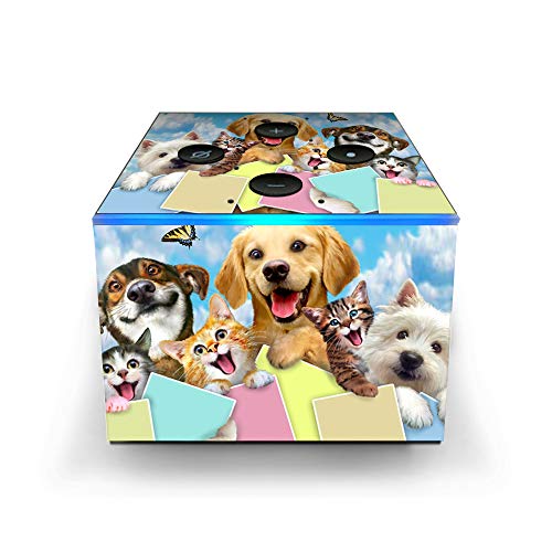 Dogs and Cats Thank You! - Skin Decal Vinyl Wrap for Amazon Fire TV Cube