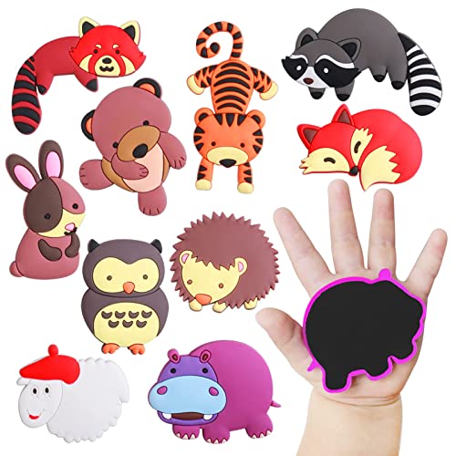 Fridge Magnets for Toddlers,Refrigerator Magnets for Kids Full Back Magnetic Soft Rubber Kids Educational Toys Baby Magnets Gift for Fridge Whiteboard Cute Animals Cartoon Magnets