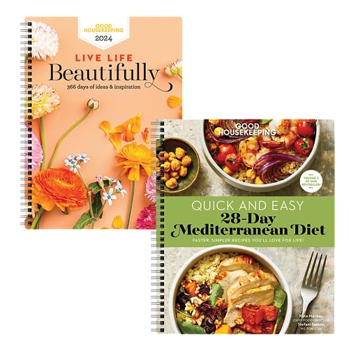 2024 Good Housekeeping Live Life Beautifully Planner and Quick and Easy 28-Day Mediterranean Diet Bundle!