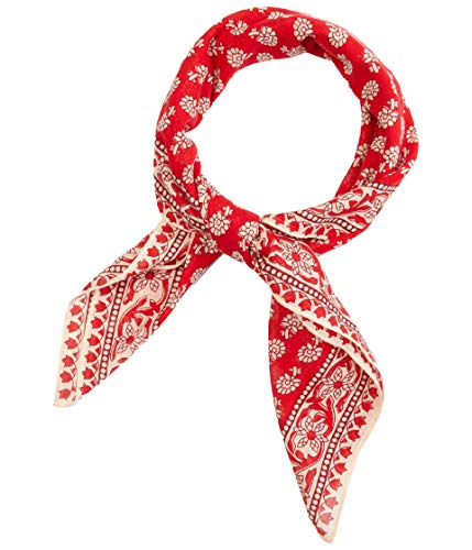Madewell Women's Washed Bandana, Tropical Coral, Red, Print, One Size